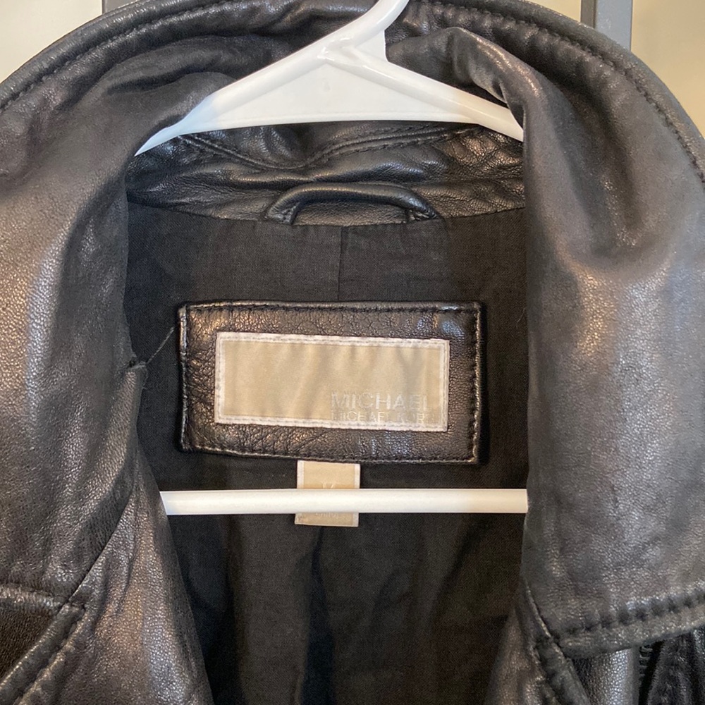 Leather biker jacket
